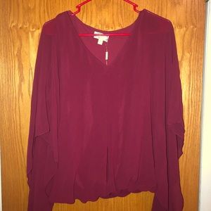*brand new** MSSP maroon blouse in size XS